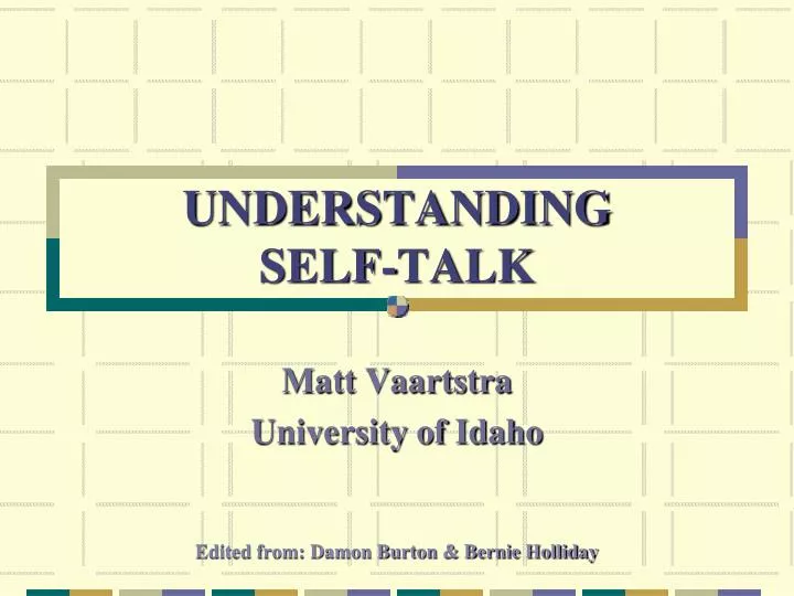 understanding self talk
