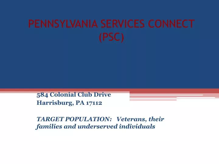 pennsylvania services connect psc