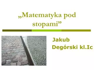 matematyka pod stopami