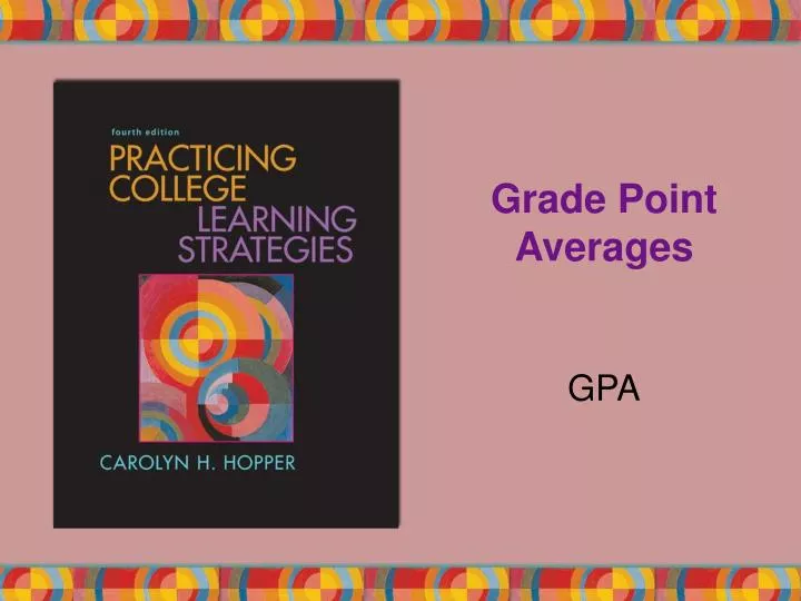 grade point averages