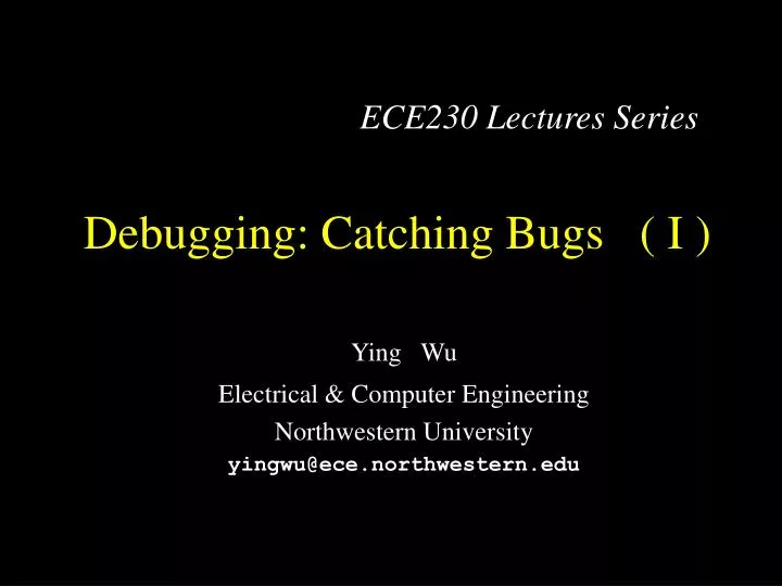 debugging catching bugs i
