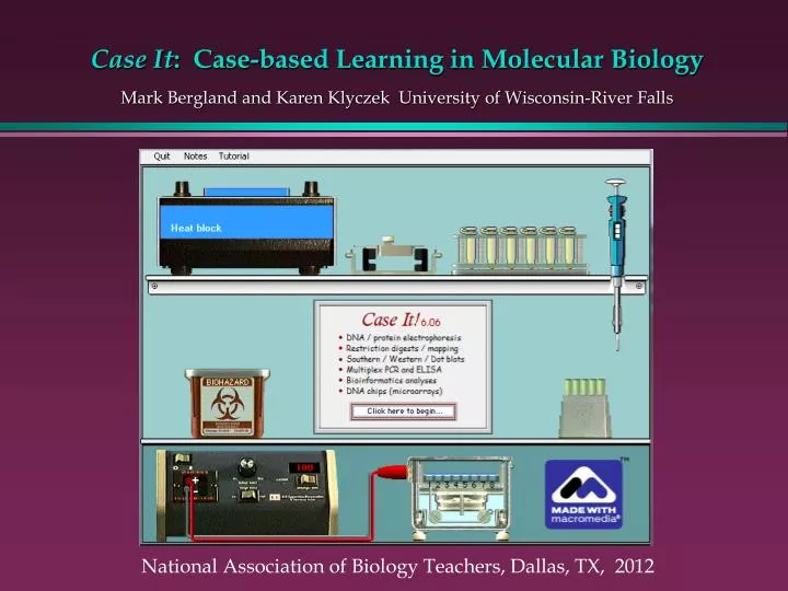 case it case based learning in molecular biology
