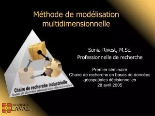m thode de mod lisation multidimensionnelle