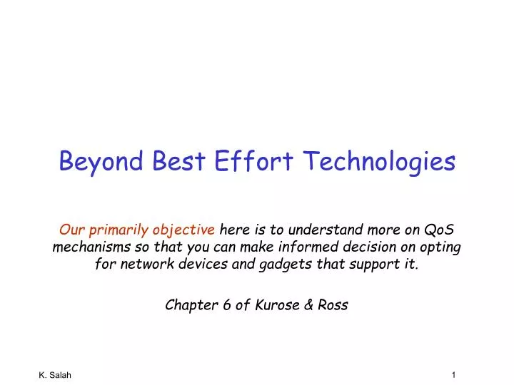 beyond best effort technologies