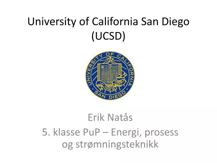 university of california san diego ucsd