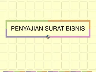 penyajian surat bisnis