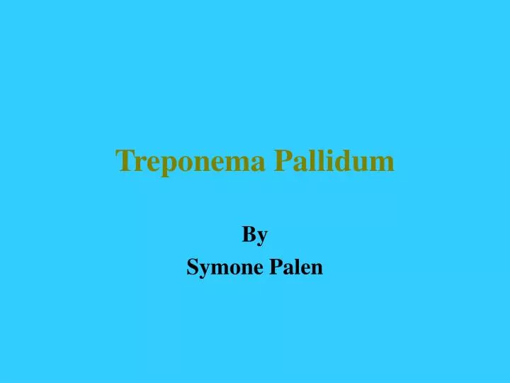 treponema pallidum
