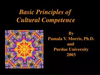 Basic Principles of Cultural Competence