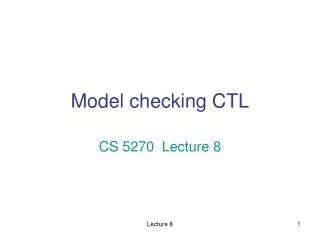 Model checking CTL