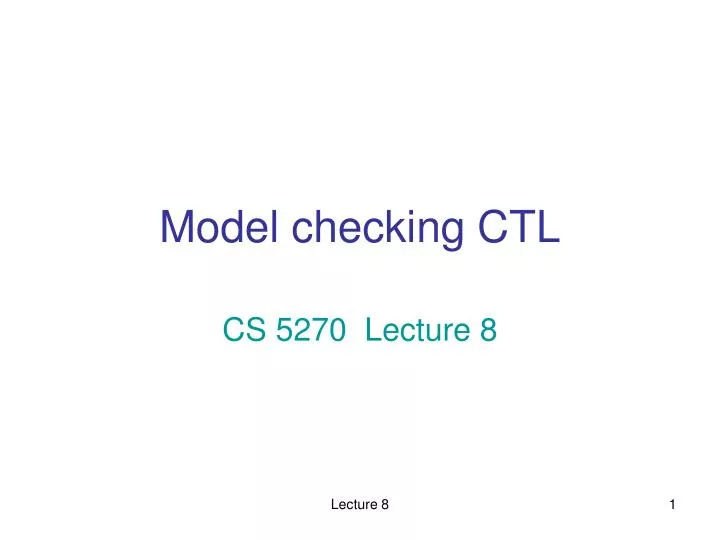 model checking ctl