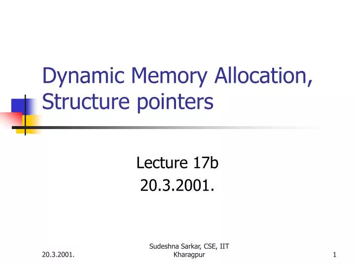 dynamic memory allocation structure pointers