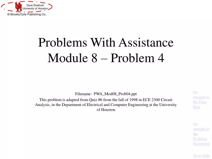 problems with assistance module 8 problem 4