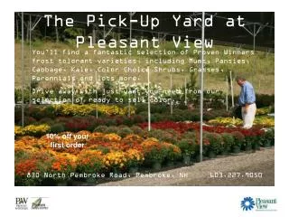 The Pick-Up Yard at Pleasant View