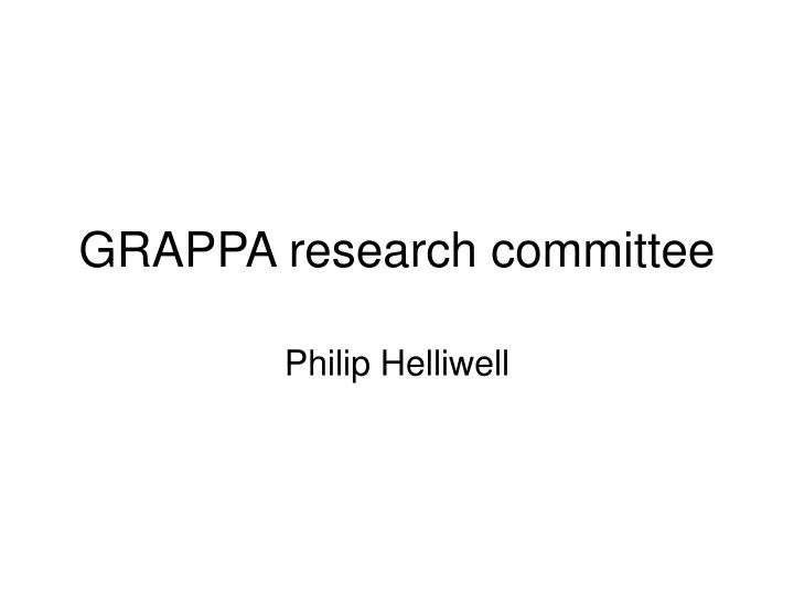 grappa research committee
