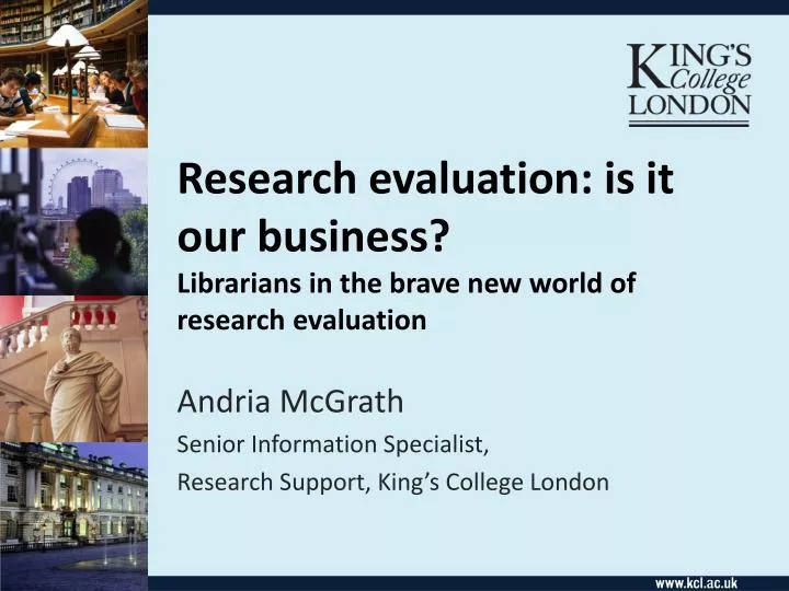 research evaluation is it our business librarians in the brave new world of research evaluation