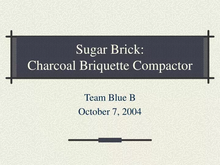sugar brick charcoal briquette compactor