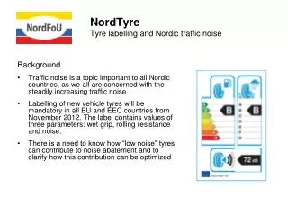 NordTyre Tyre labelling and Nordic traffic noise