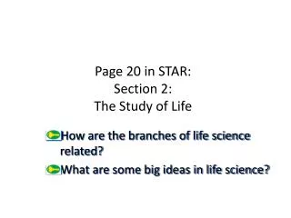 Page 20 in STAR: Section 2: The Study of Life