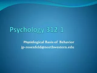 Psychology 312-1