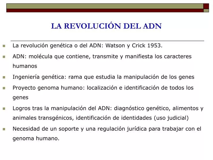 la revoluci n del adn