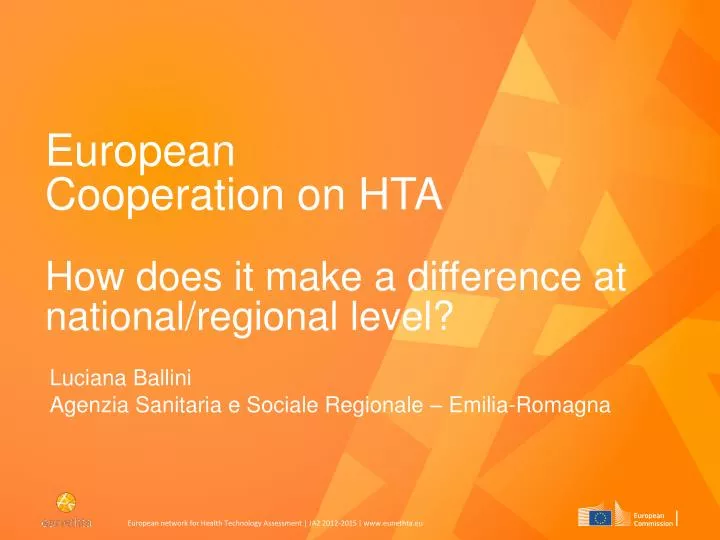 european cooperation on hta how does it make a difference at national regional level