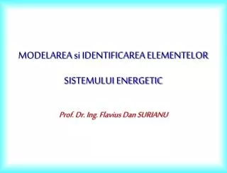 modelarea si identificarea elementelor sistemului energetic