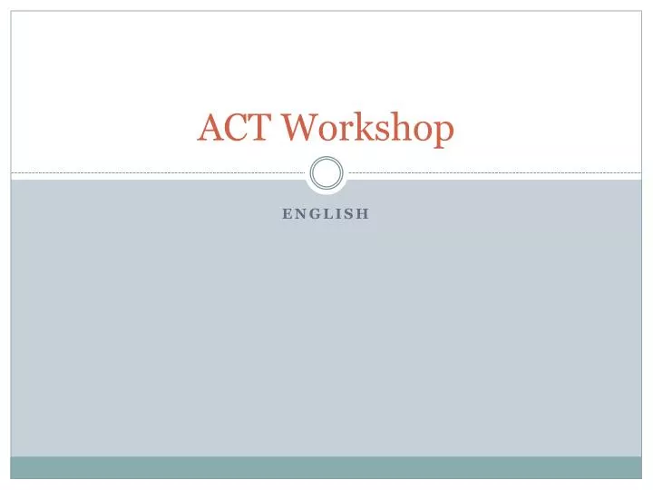 act workshop