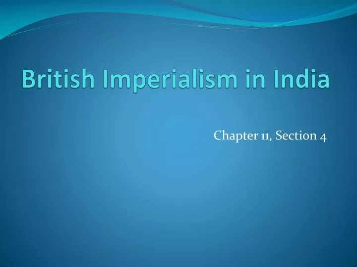 british imperialism in india