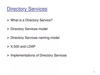 Directory Services