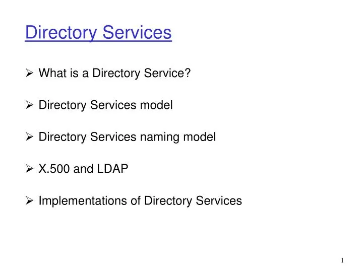 directory services