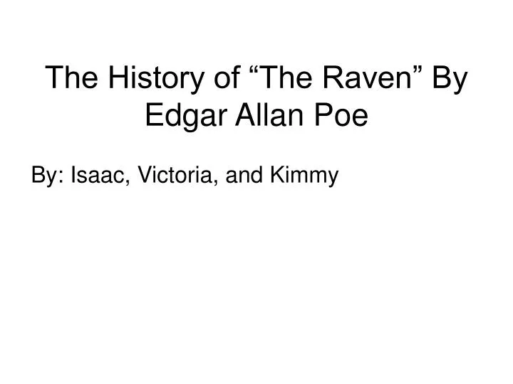 the history of the raven by edgar allan poe