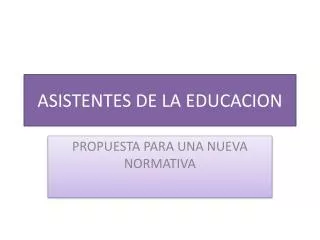 asistentes de la educacion