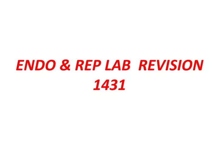endo rep lab revision 1431
