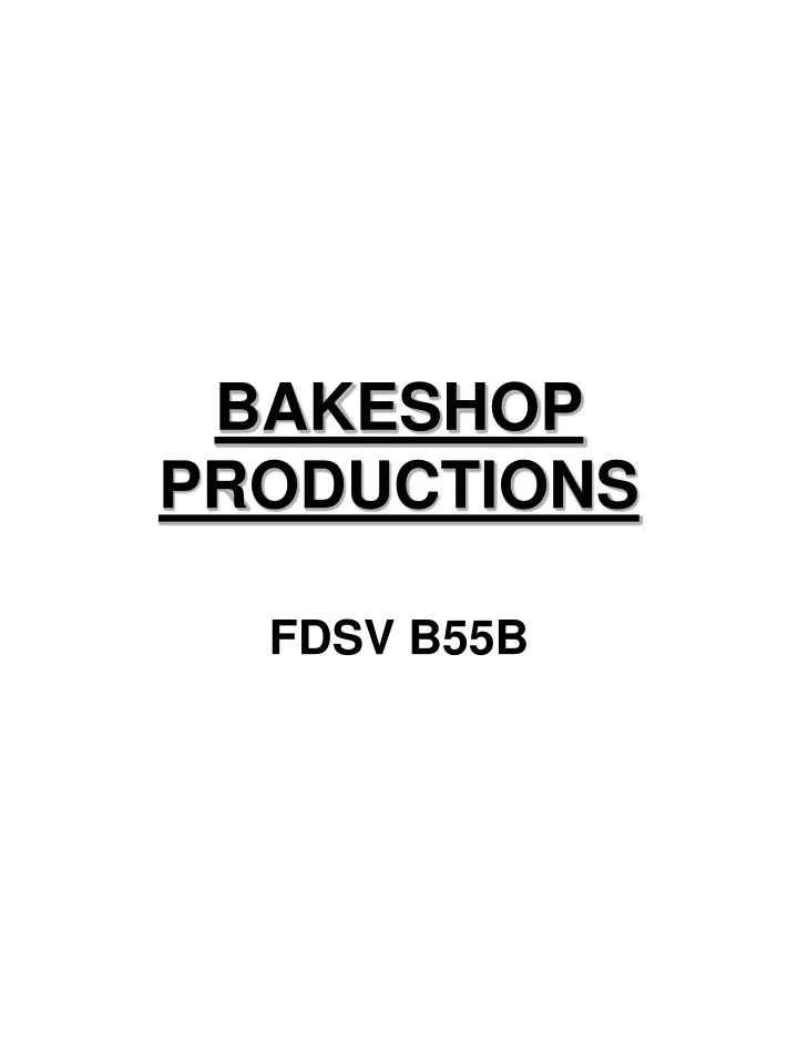 bakeshop productions