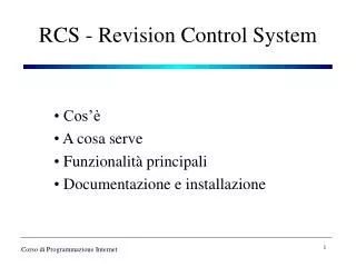 rcs revision control system