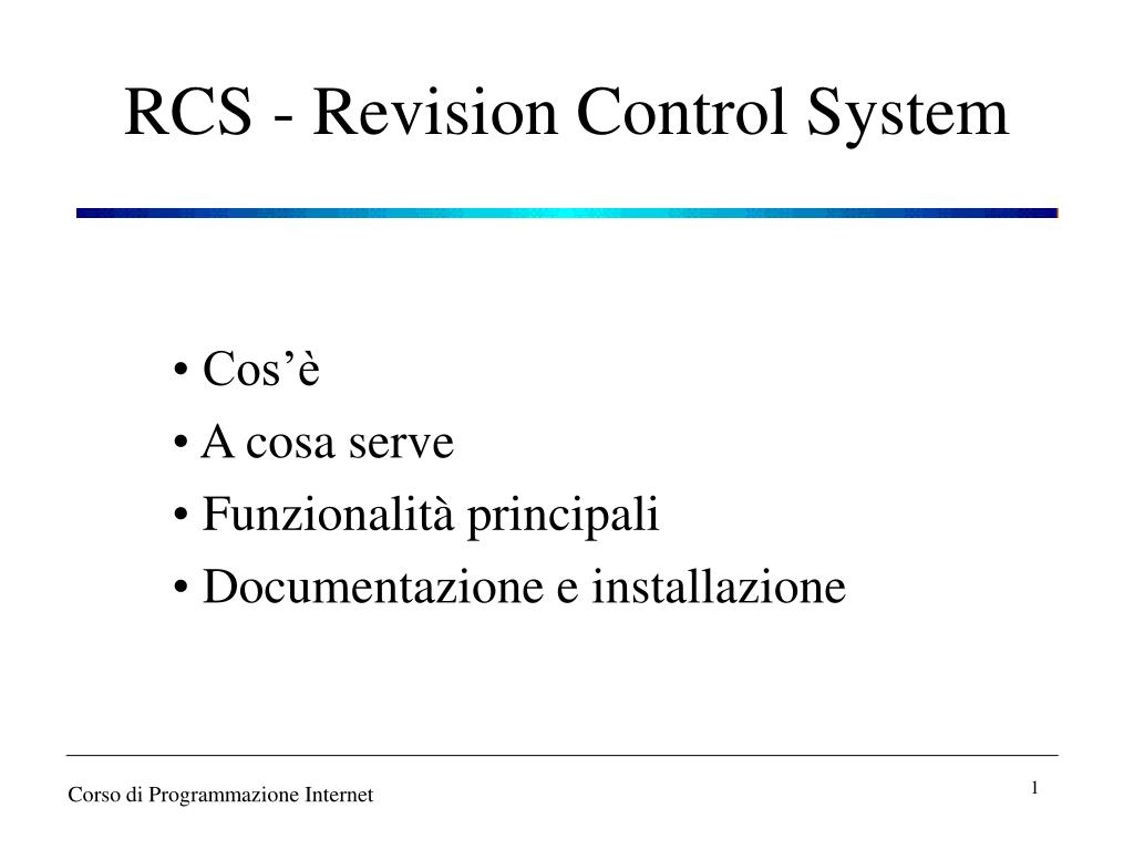 PPT - RCS - Revision Control System PowerPoint Presentation, free ...