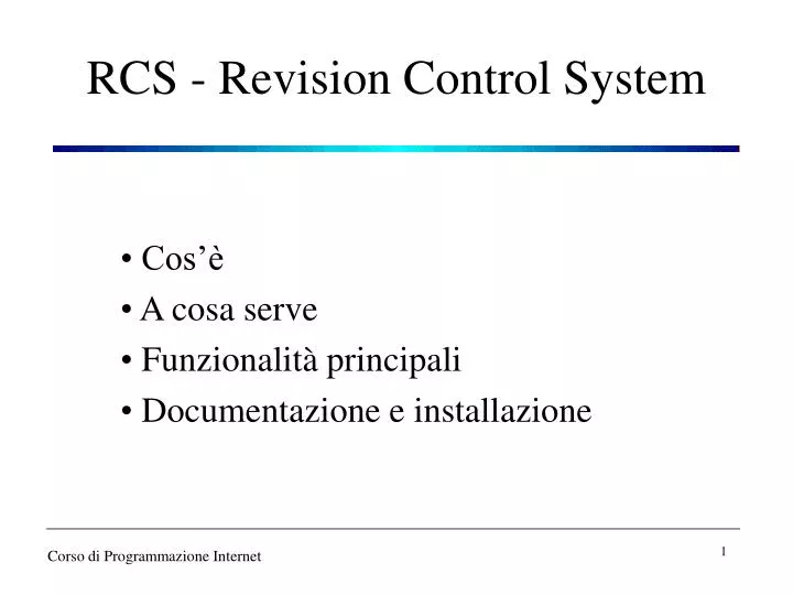 rcs revision control system