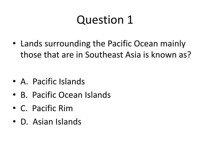 question 1