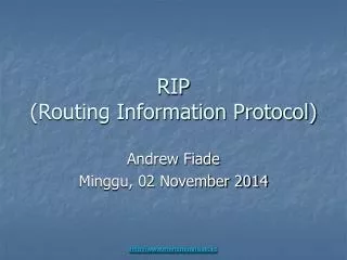 rip routing information protocol