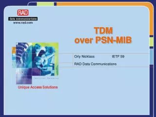 TDM over PSN-MIB
