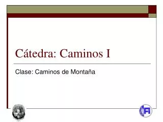 c tedra caminos i