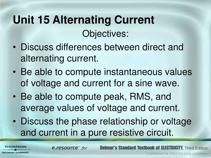 unit 15 alternating current