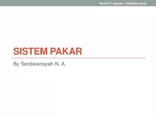 sistem pakar
