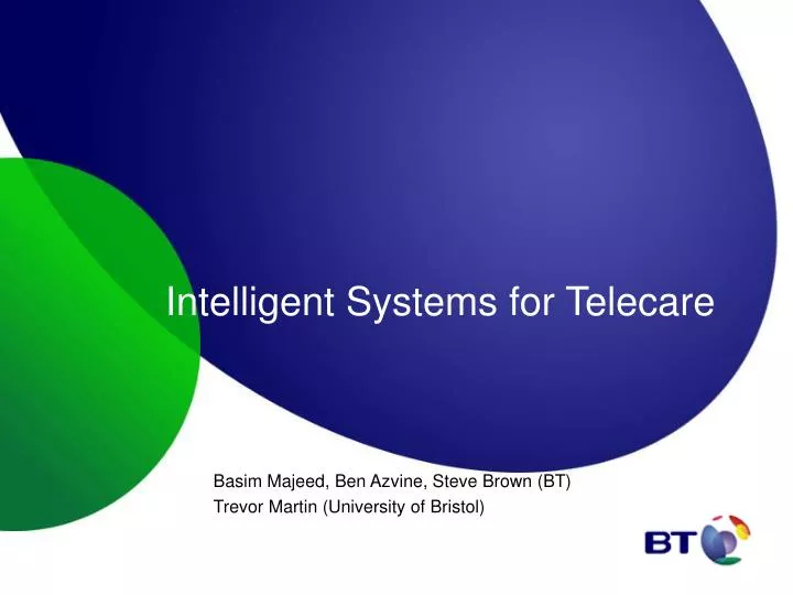 intelligent systems for telecare