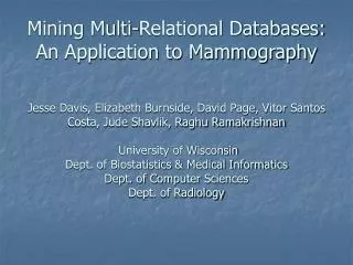 Application: Mammography