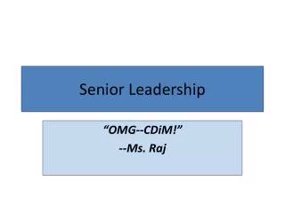 Senior Leadership