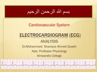 ELECTROCARDIOGRAM (ECG)