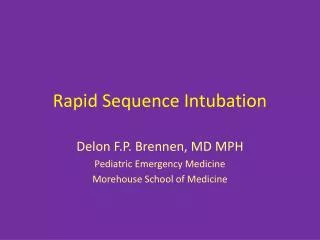 Rapid Sequence Intubation