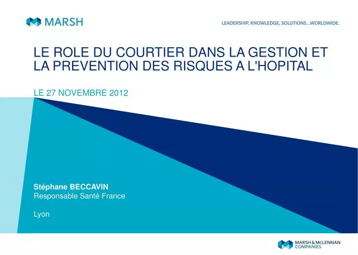 le role du courtier dans la gestion et la prevention des risques a l hopital