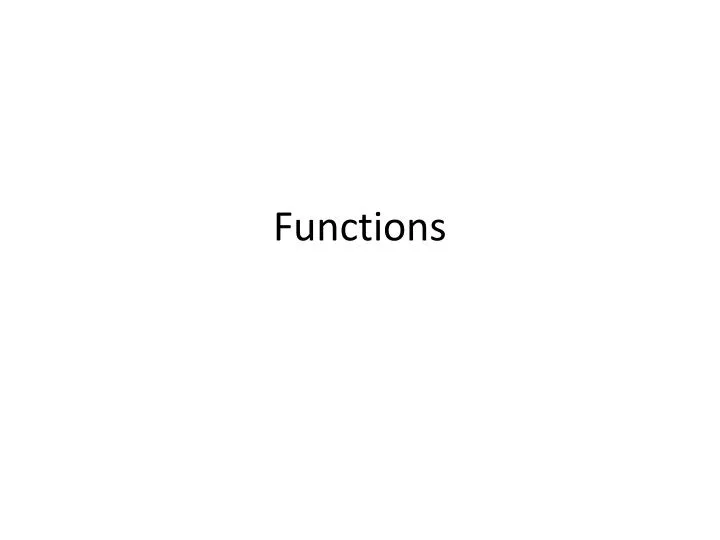 functions